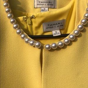 Tahari Yellow Sheath Dress